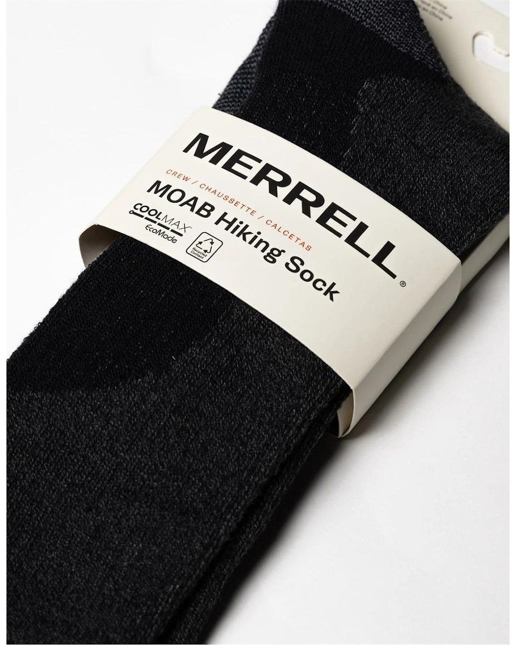 Merrell Black Moab Crew Socks for men