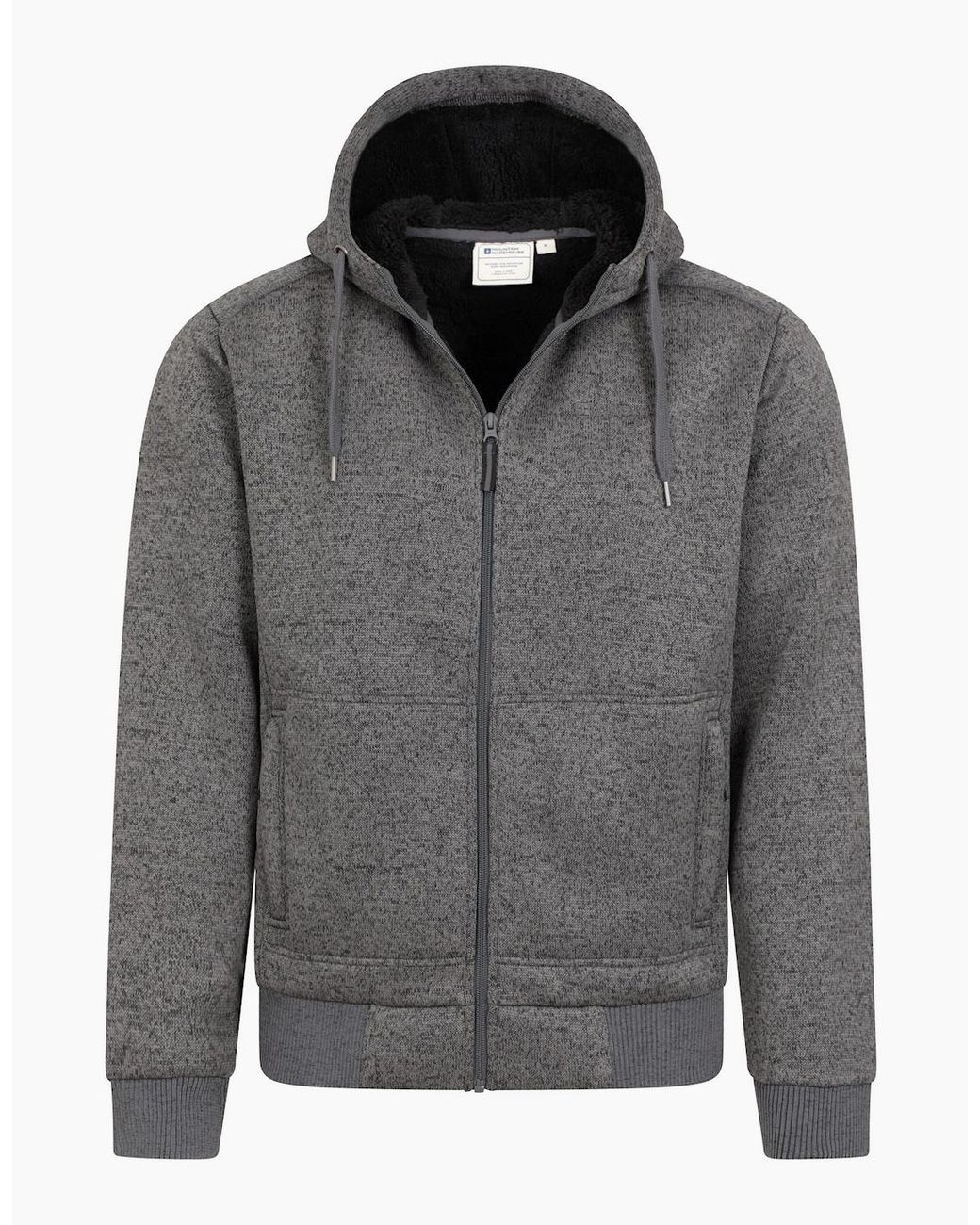 Mountain Warehouse Gray Nevis Ii Faux Fur Hoodie for men