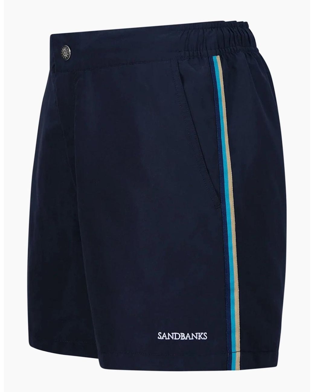 Sandbanks Blue Side Stripe Swim Short for men