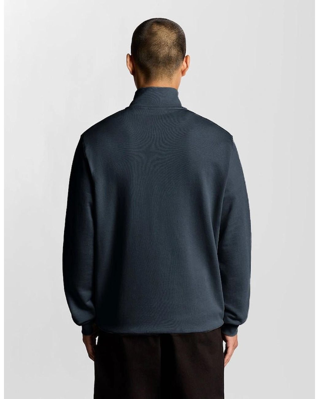 Lyle & Scott Blue Everyday 1/4 Zip Cotton Sweatshirt for men