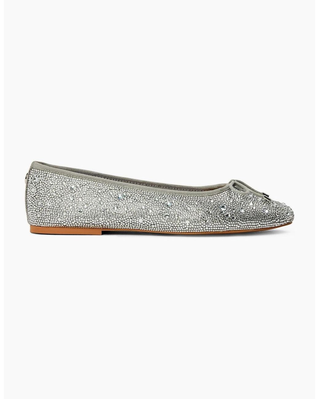 Steve Madden Gray Blossoms R Metallic Patterned Flats