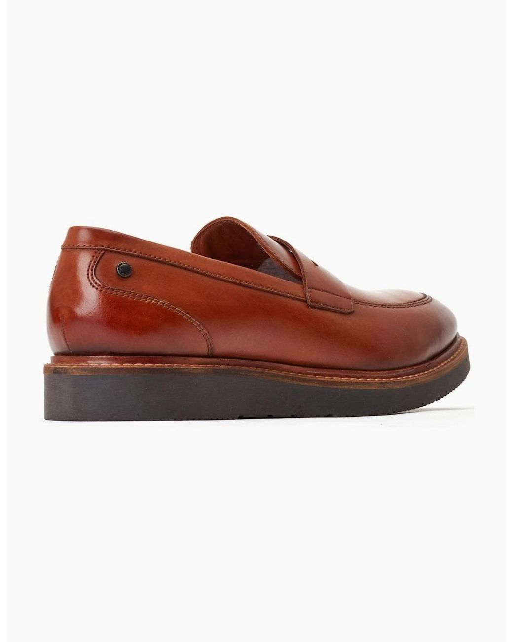 Base London Brown Sid Penny Loafers for men