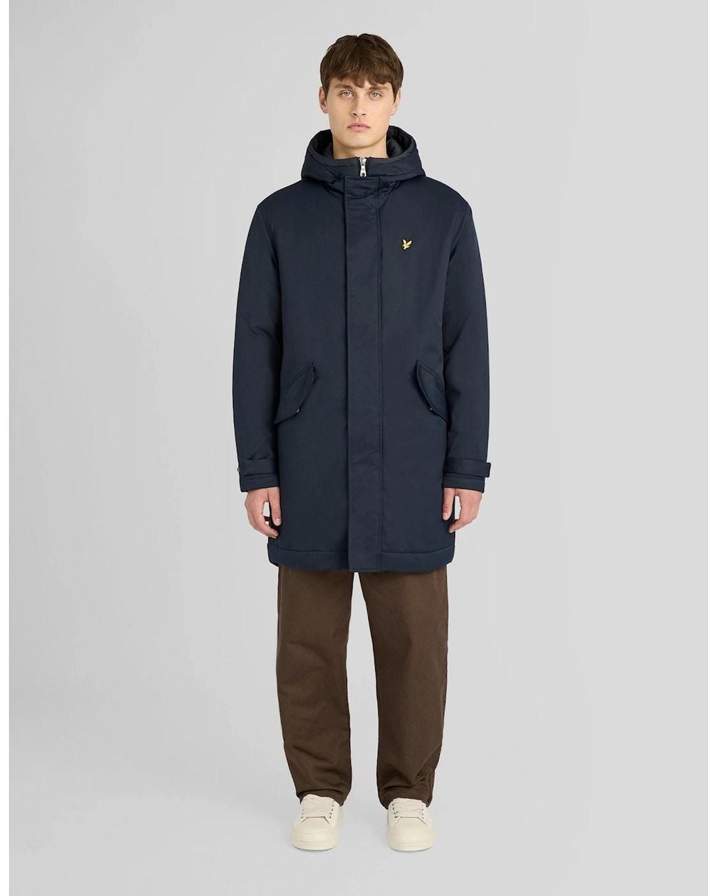 Lyle & Scott Blue Padded Fishtail Parka for men