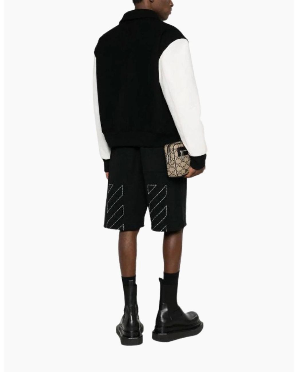 Off-White c/o Virgil Abloh White Off Stitch Skate Sweatshorts for men