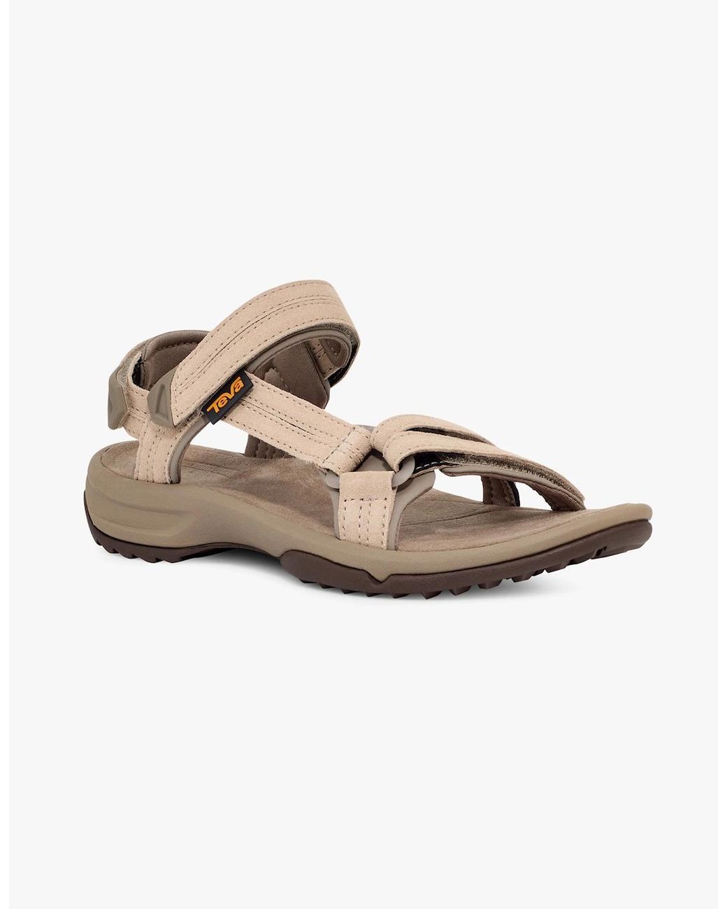 Teva White Terra Fi Lite Suede Ankle Strap Sandals Feather