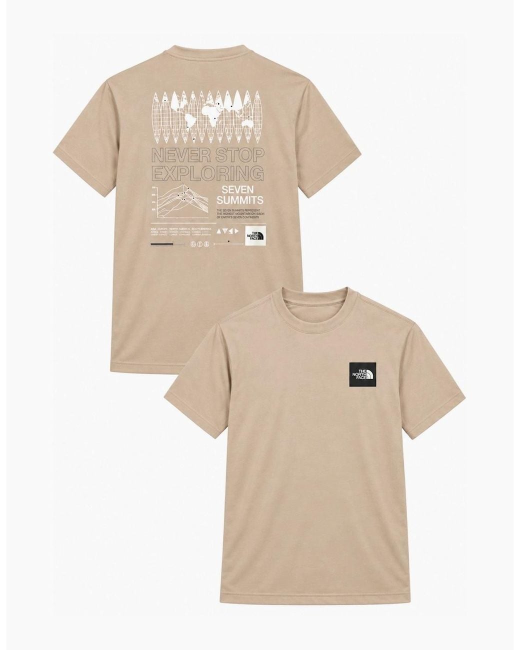 The North Face Natural M Multi Location Globe T Shirt for men