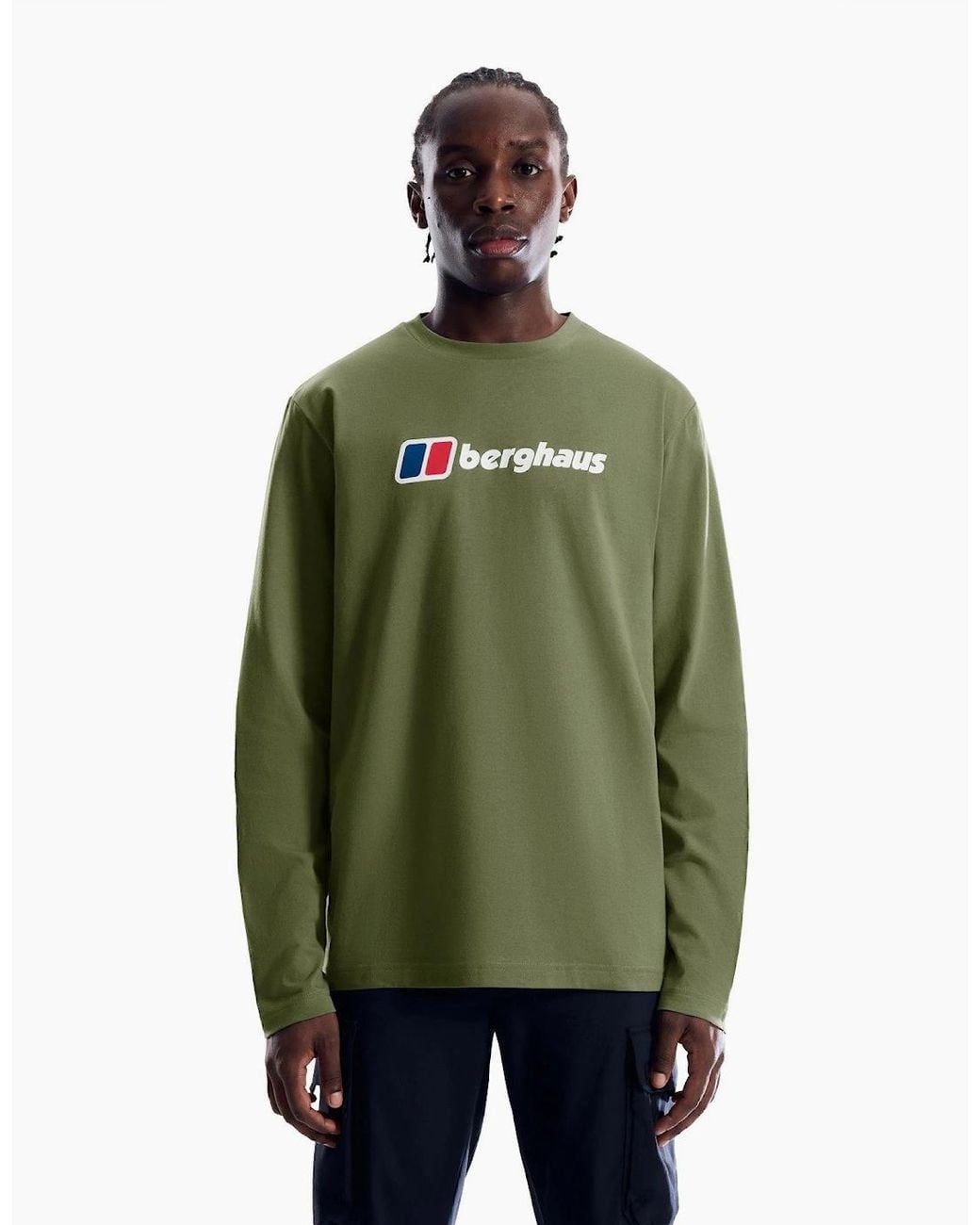 Berghaus Green Big Logo Long Sleeve T-Shirt for men