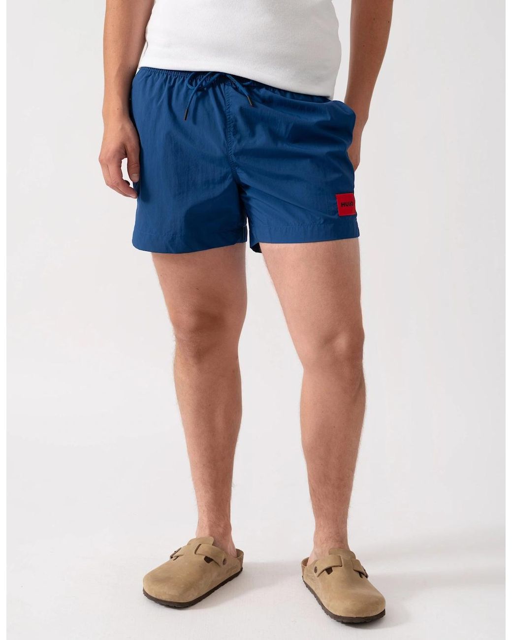 Boss Blue Hugo Dominica Quick-Drying Swim Shorts for men