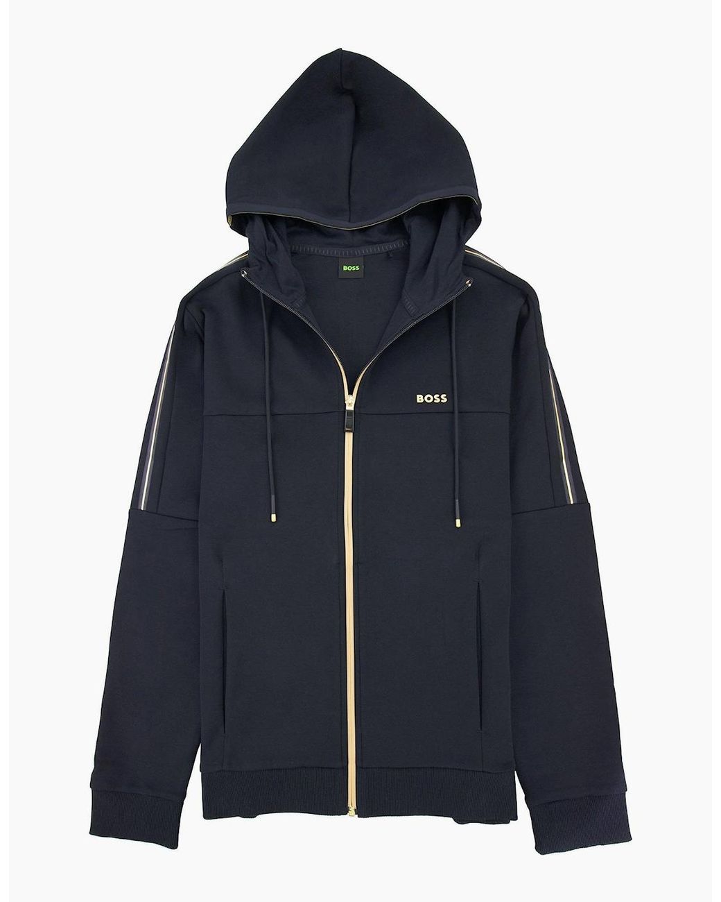Boss Blue Saggy 1 Hoody Side Stripes for men