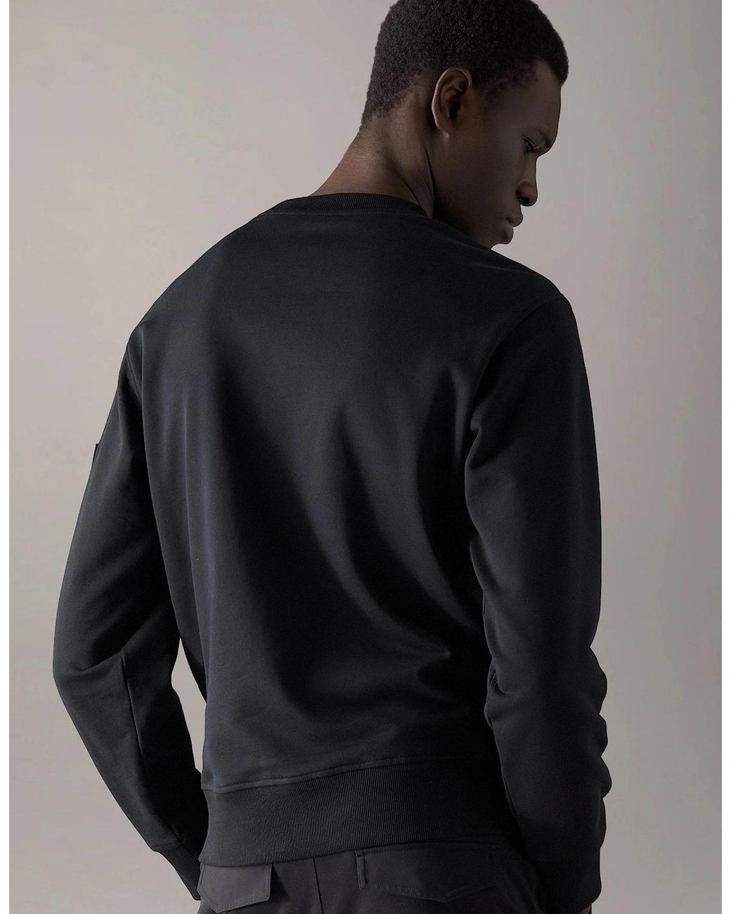 Moose Knuckles Black Hartsfield Logo Sweatshirt for men