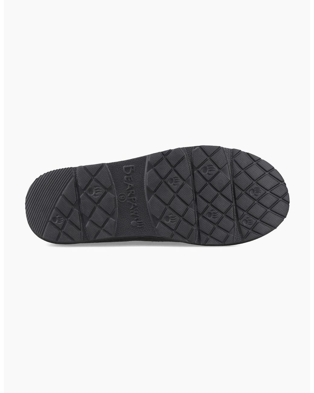 BEARPAW Gray Beau Suede Dark Slippers for men