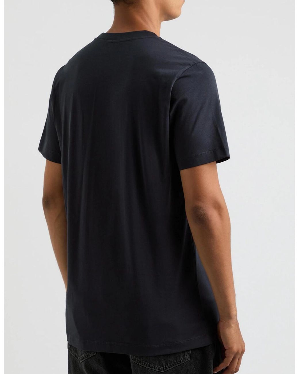 Marni Blue Embroidered Logo Tee