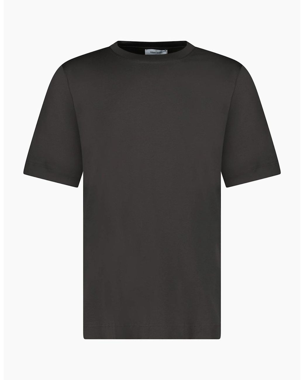Gran Sasso Black Pure Cotton T-Shirt for men