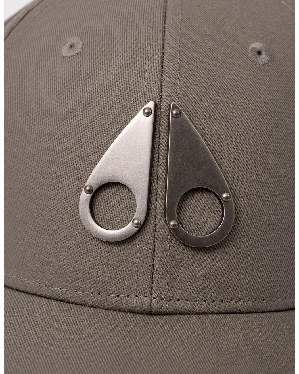 Moose Knuckles Gray Front Logo Icon Cap for men