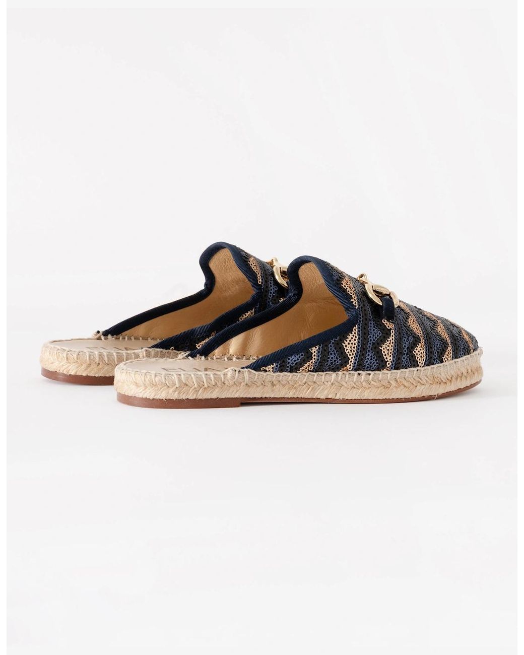 Elia B Blue Gabby Espadrille Slide