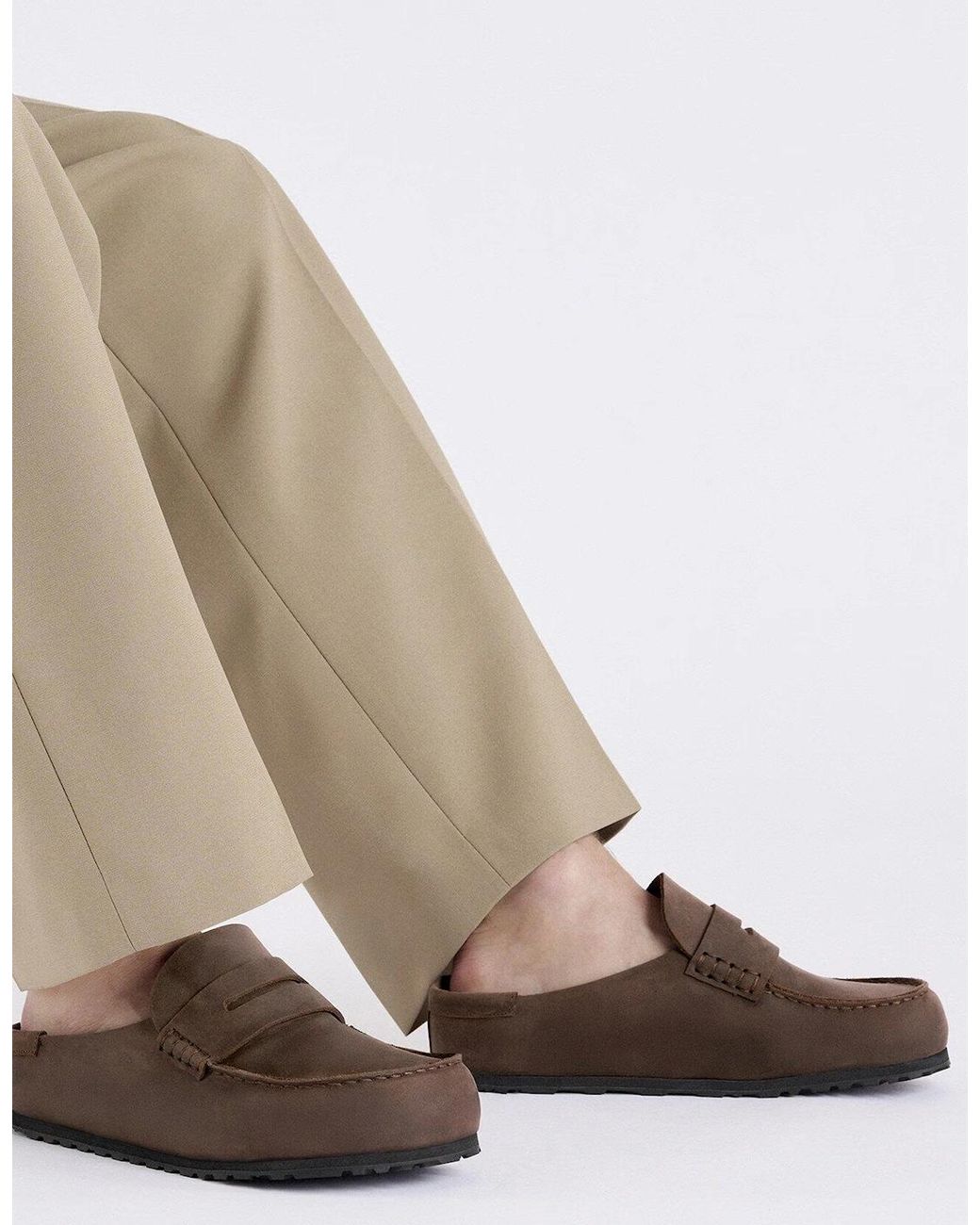 Birkenstock Brown Naples Wrapped Leather for men