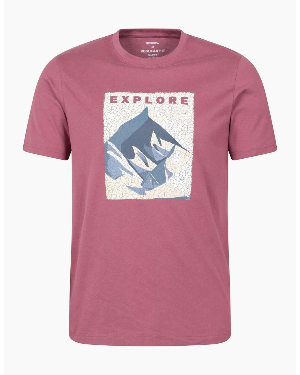 Mountain Warehouse Pink Explore Organic T-Shirt for men
