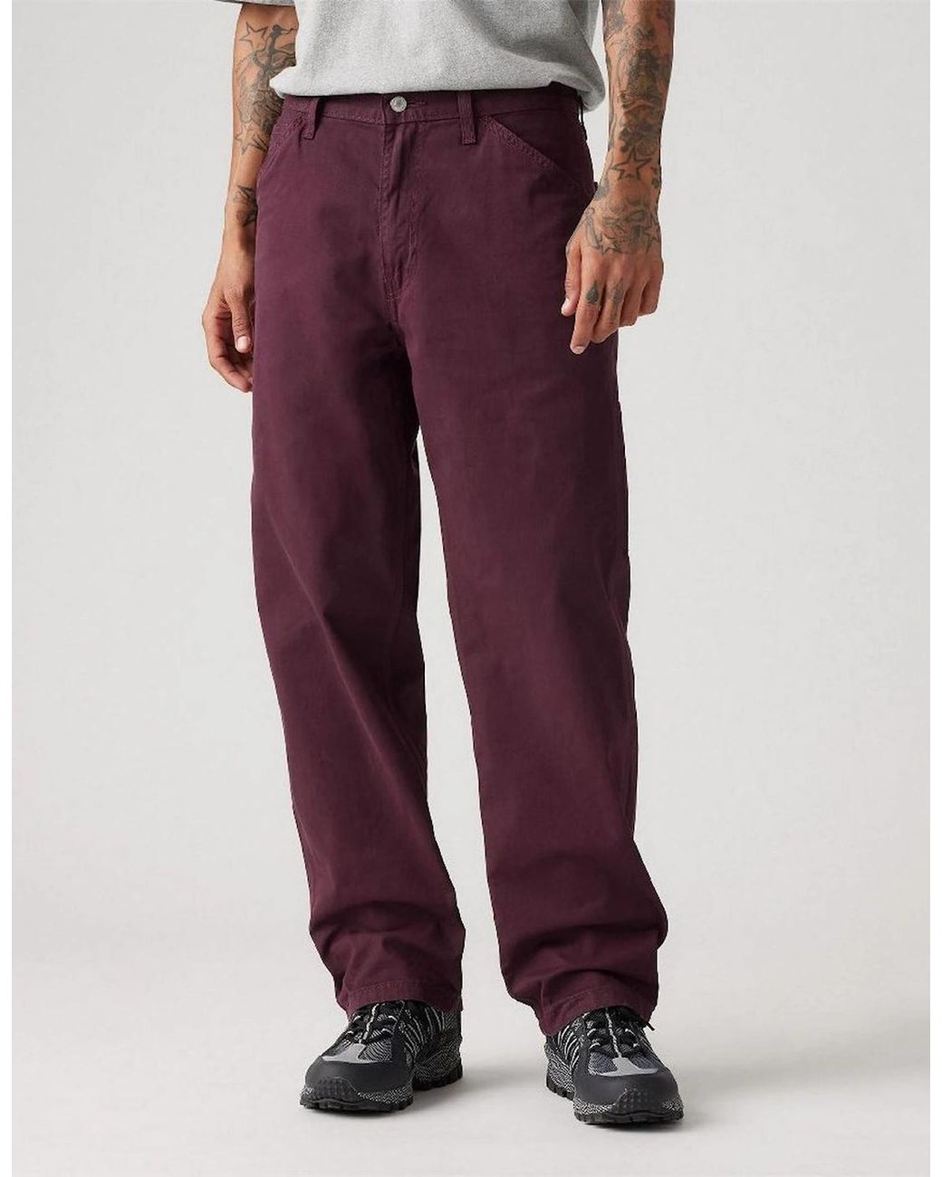 Levi's Purple Levi's Mid Rise Carpenter Jeans for men