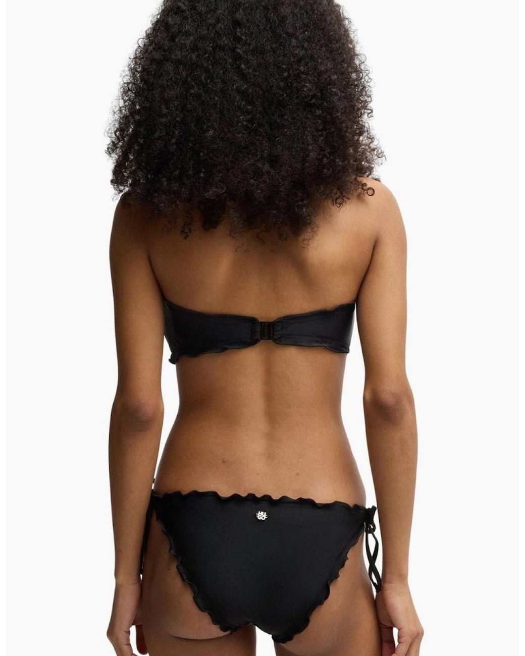Boss Black Ruffle Bikini Top