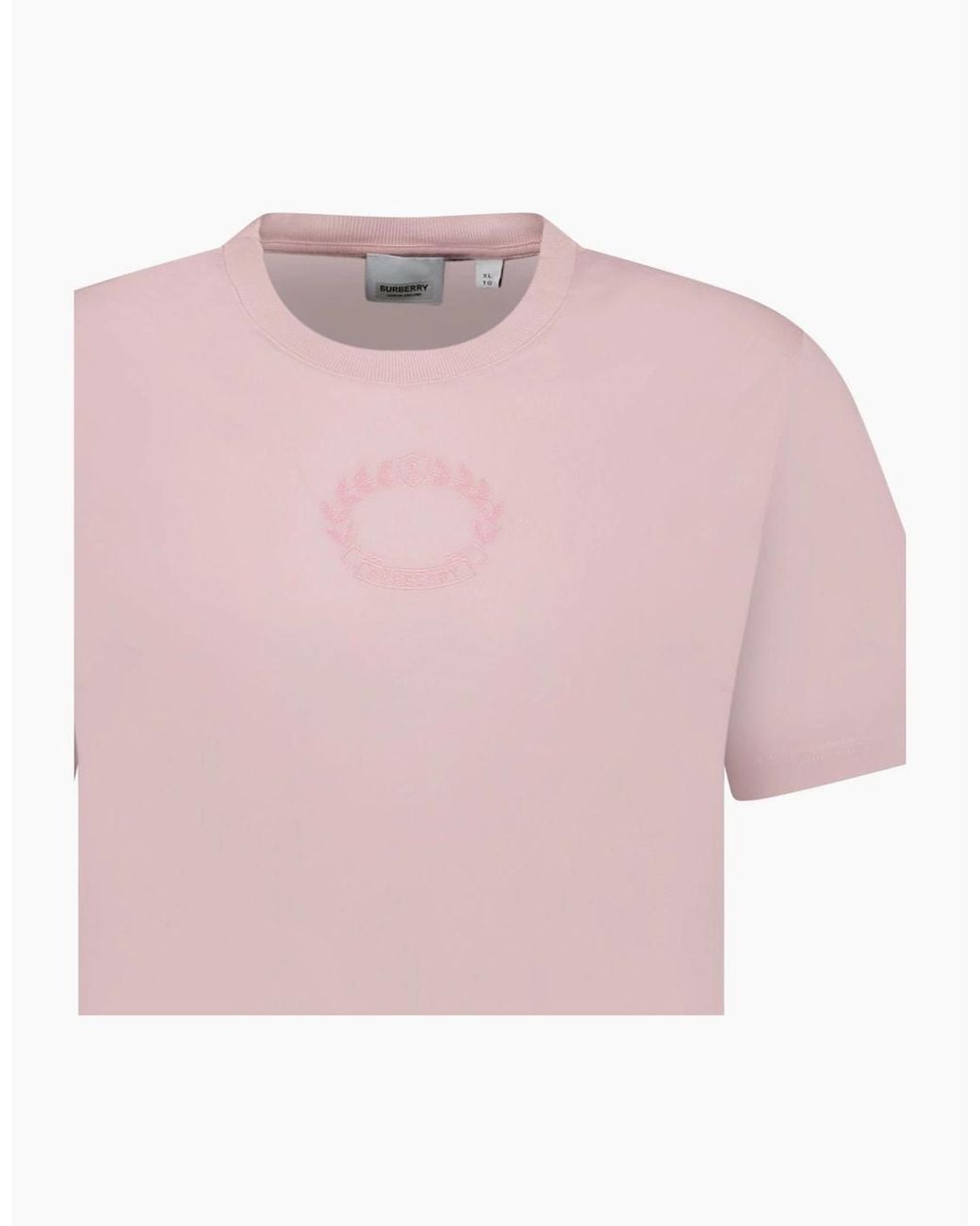 Burberry Pink 'Margot' Embroidery Logo T-Shirt