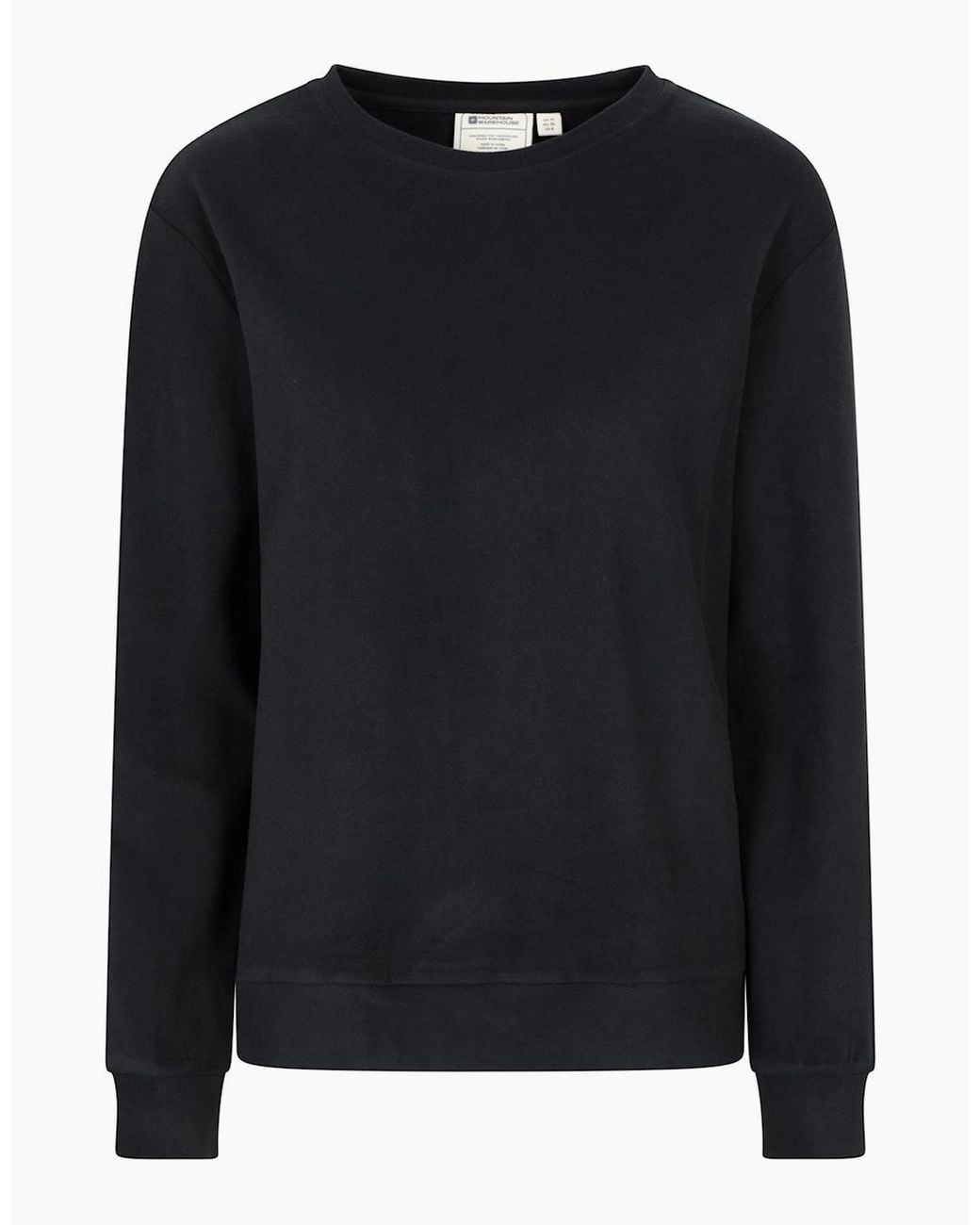 Mountain Warehouse Black Ladies Strath Melange Supersoft Sweatshirt