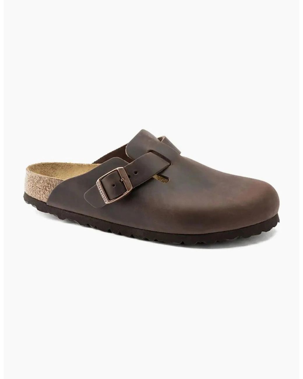 Birkenstock Boston Brown Oiled Leather Clog Habana for men