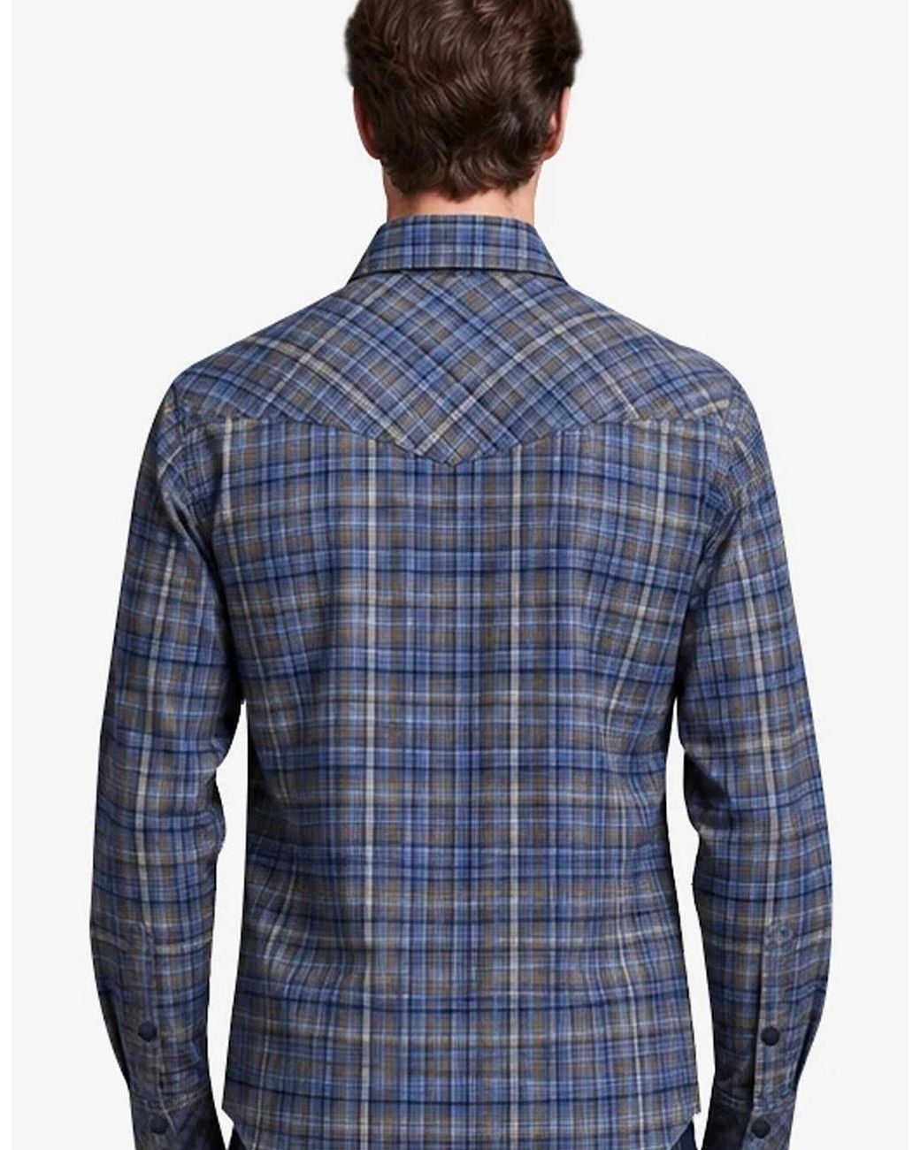 Moncler Blue Checkered Shirt for men