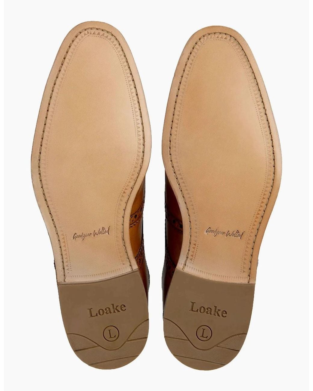 Loake Brown Rankin Derby Calf Brogue Tan for men