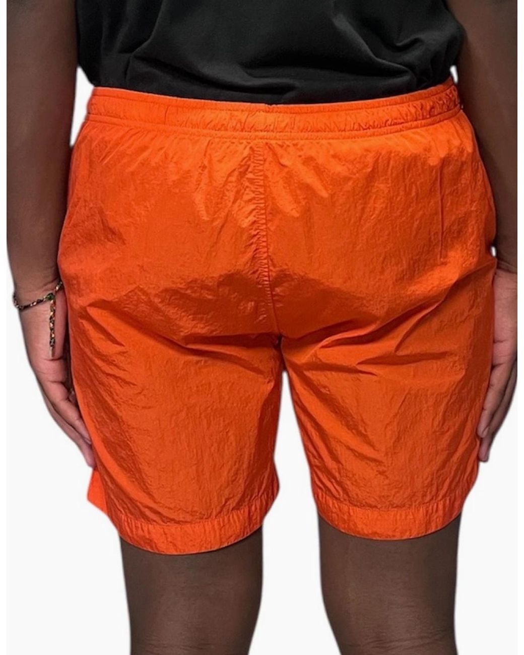 C P Company Orange Flat Nylon Swim Short for men
