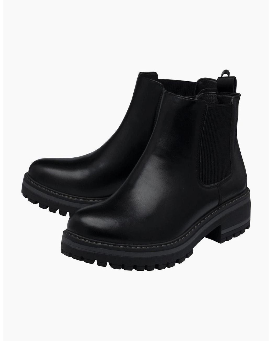 Lotus Black Prescott Ankle Boots