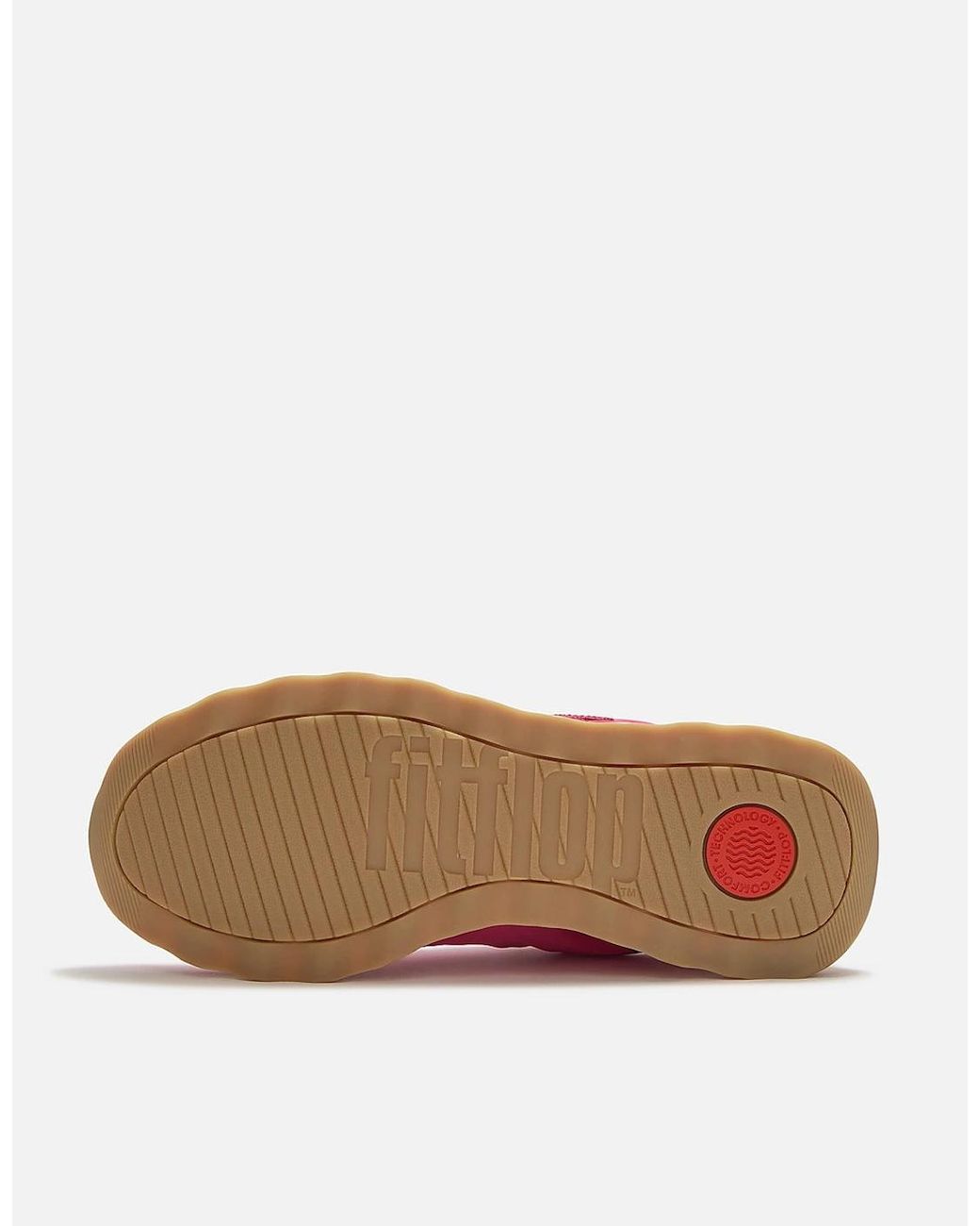 Fitflop Pink Retro-Q Ff Fabric/Suede Trainers
