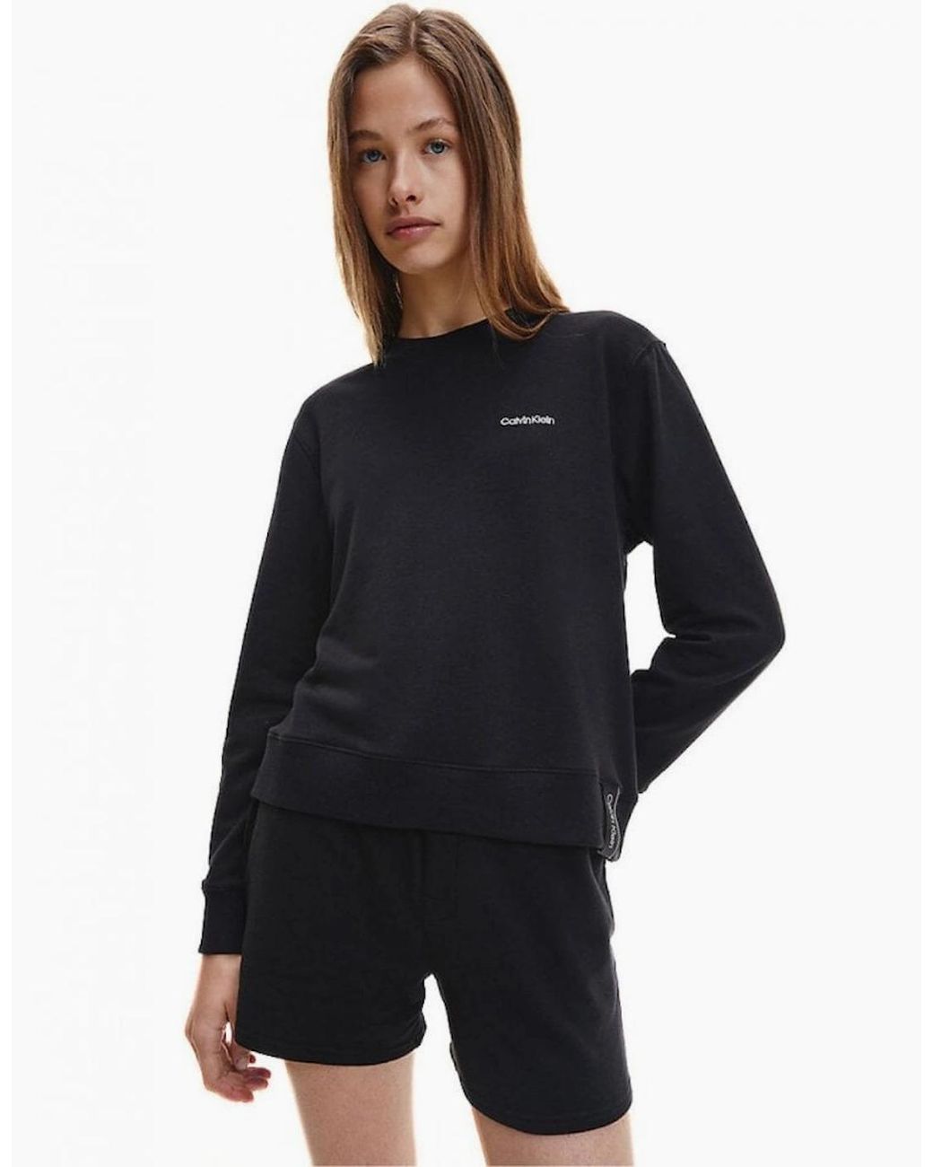 Calvin Klein Black Modern Cotton Lounge Sweatshirt