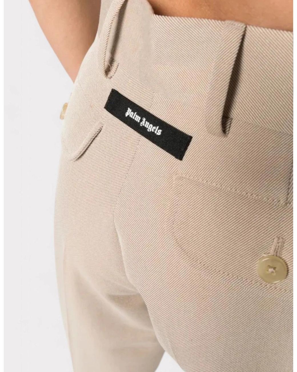 Palm Angels Natural Tab Knit Pants