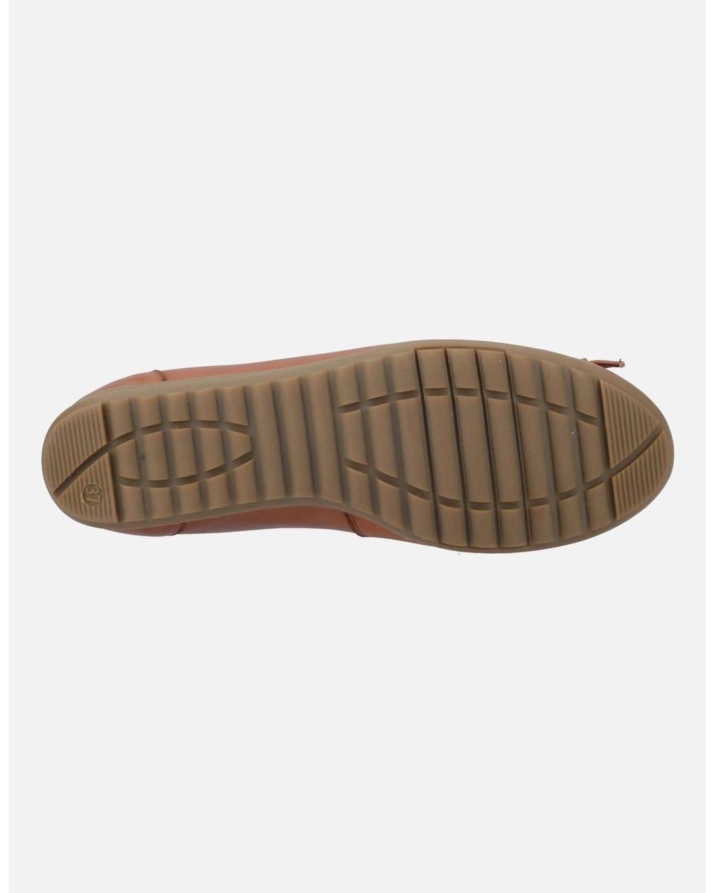 Hush Puppies Brown Lucille Leather Tan Flats