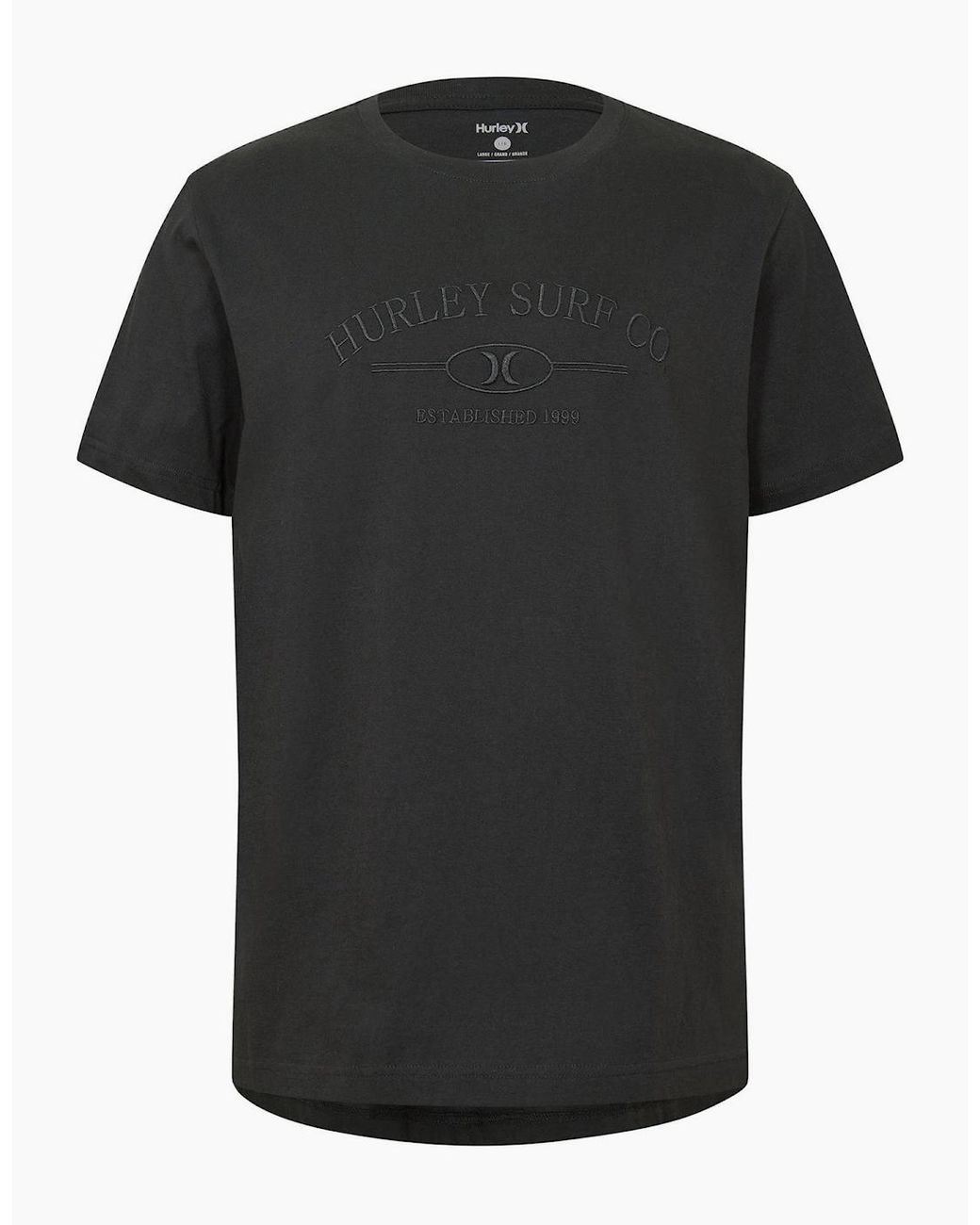 Hurley Black Surf Co Ss T for men