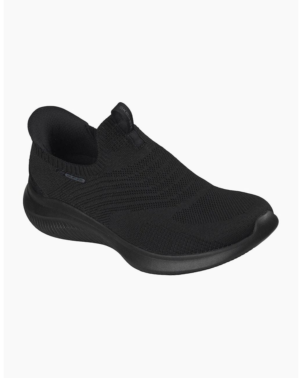 Skechers Black Ultra Flex 4.0 Pure Dream Textile Knit/Trim Trainers