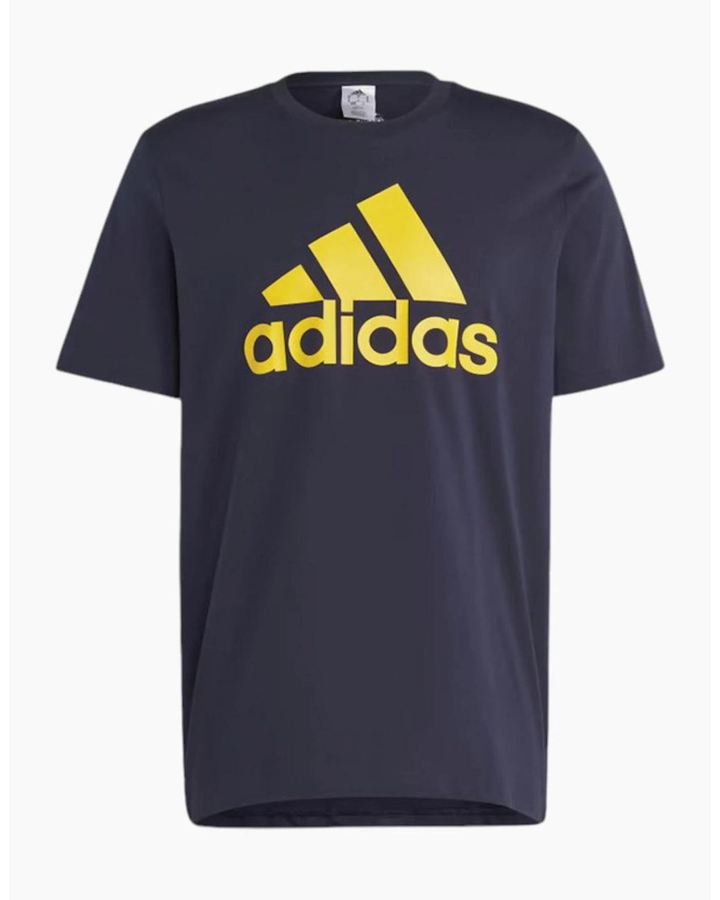 Adidas Blue T Shirts Short Sleeve Summer Printed Crew Neck Top Casual Cotton Tee for men