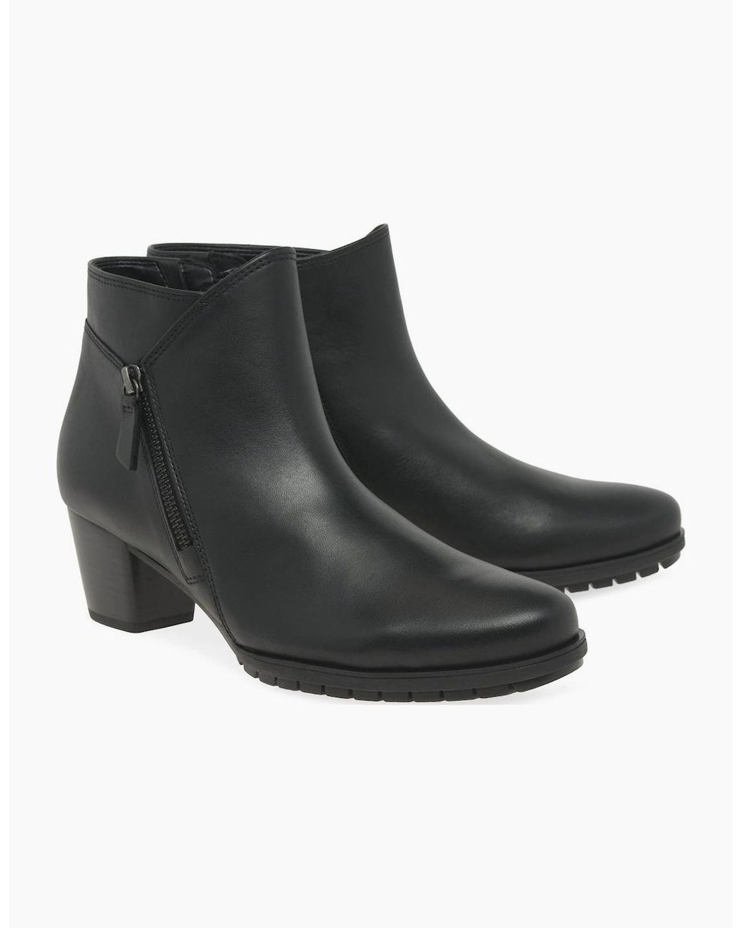Gabor Black Olivetti Zip Fastening Ankle Boots