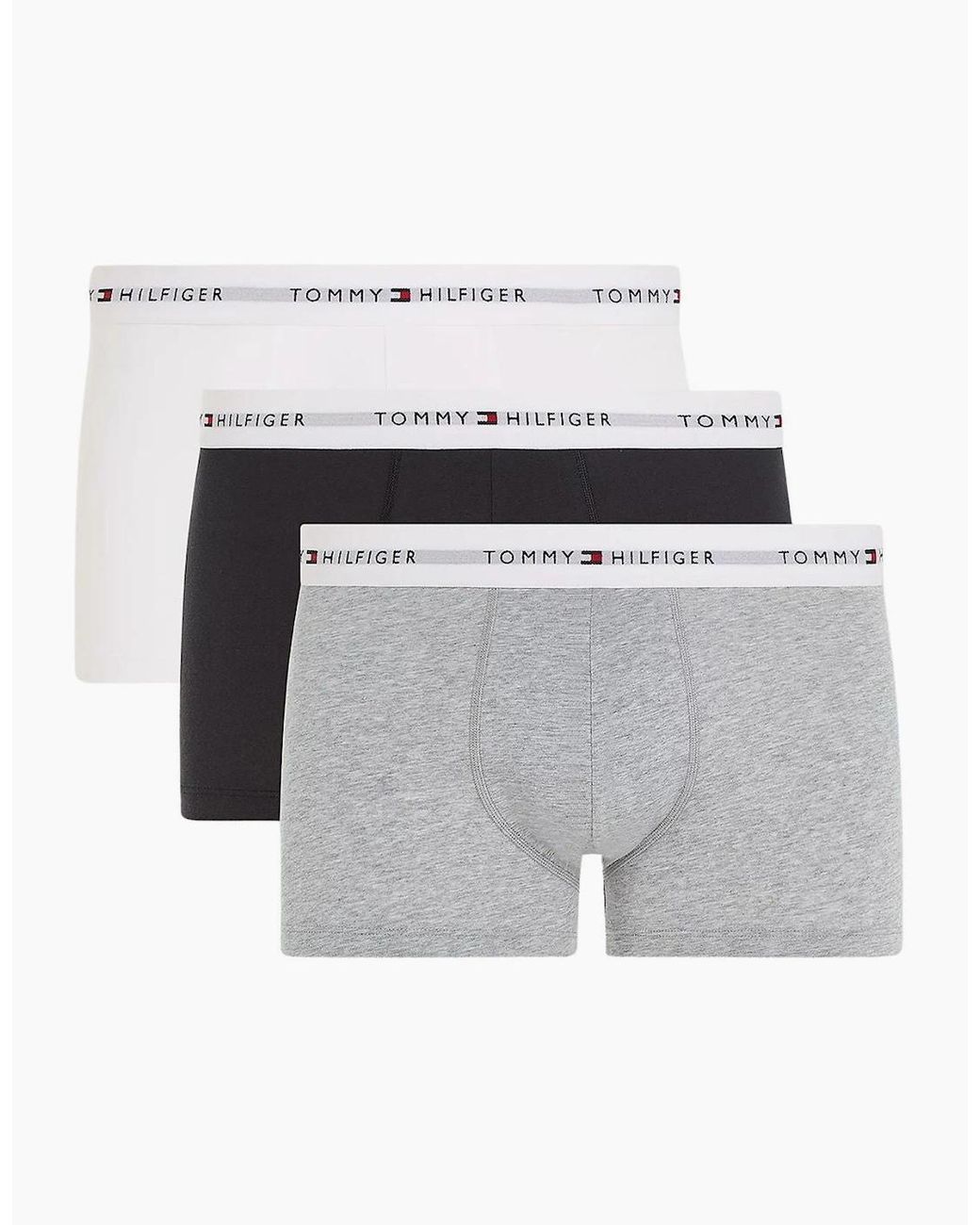 Tommy Hilfiger White 3-Pack Premium Essential Boxer Trunks for men