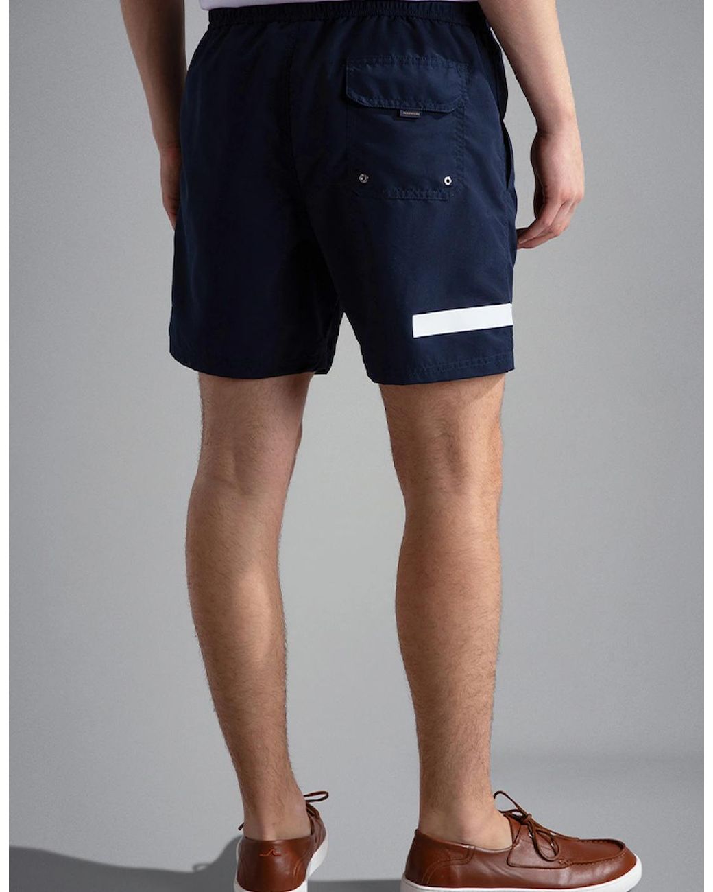 Paul & Shark Blue Swim Shorts With Print for men
