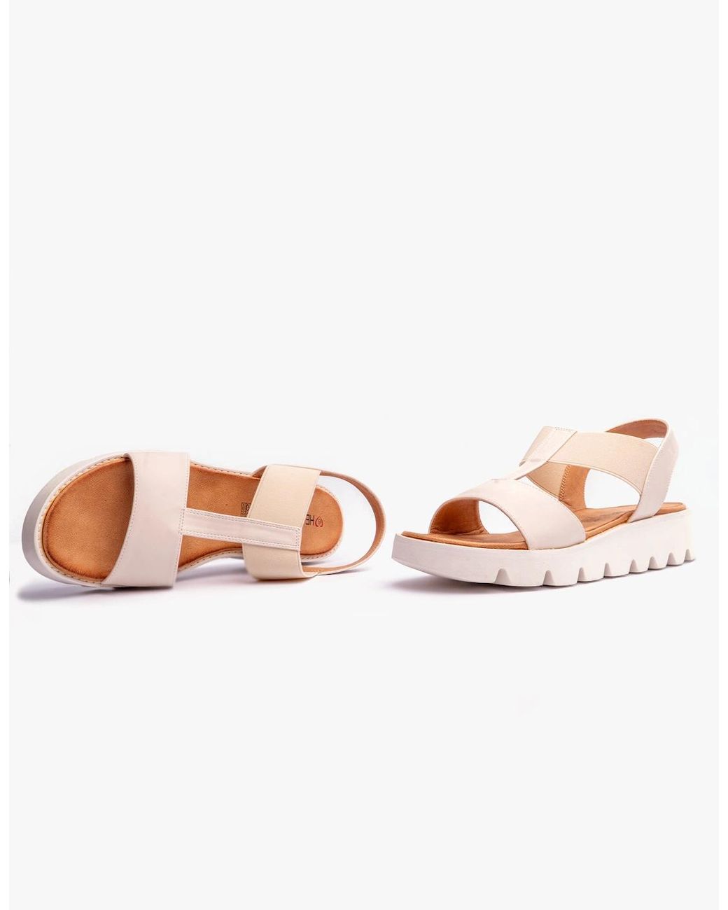 Heavenly Feet Pink Ritz Sandals Stone