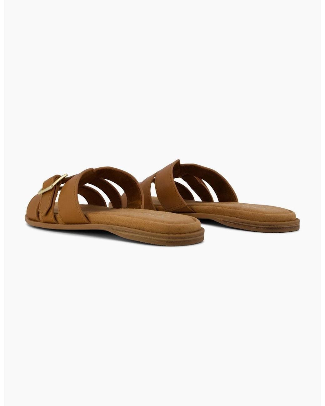 TOMS Brown Sol Leather Sugar Sandals