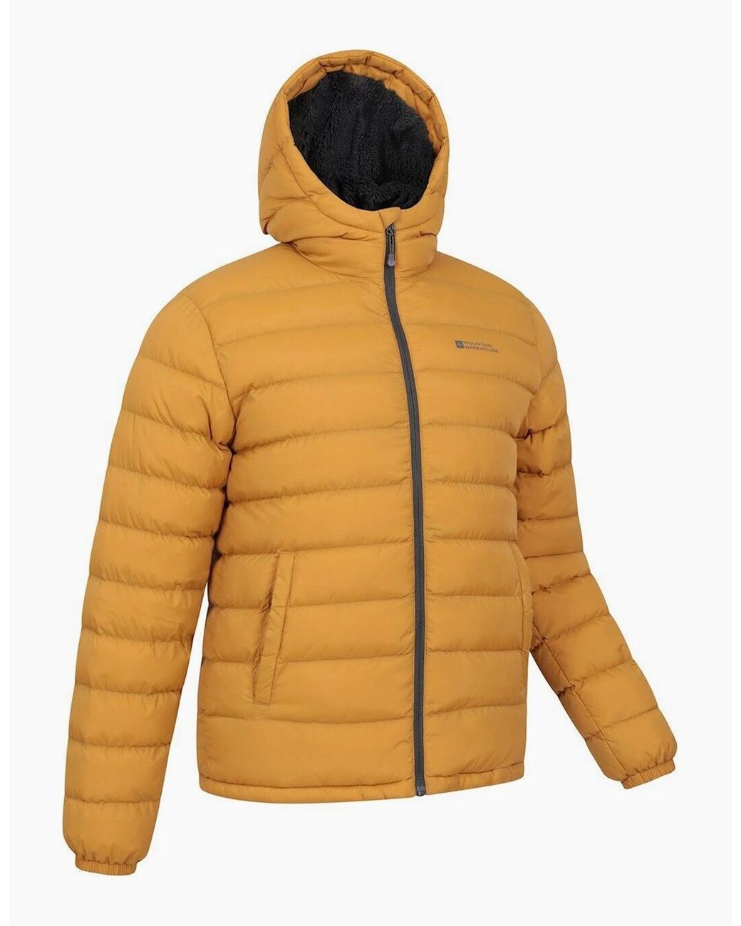 Mountain Warehouse Yellow Seasons Faux Fur Lined Padded Jacket for men