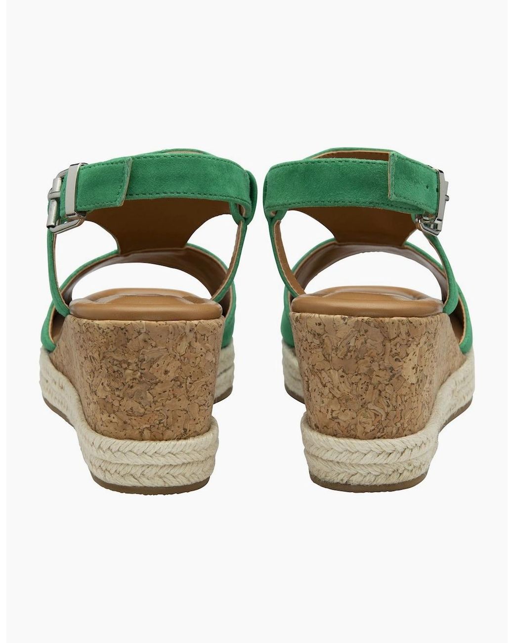 Lotus Green Madalene Wedge Sandals