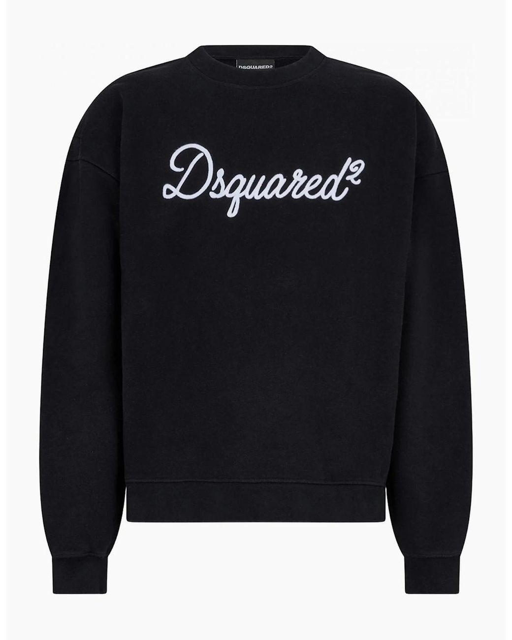 DSquared² Black Relax Fit Signature Sweatshirt for men