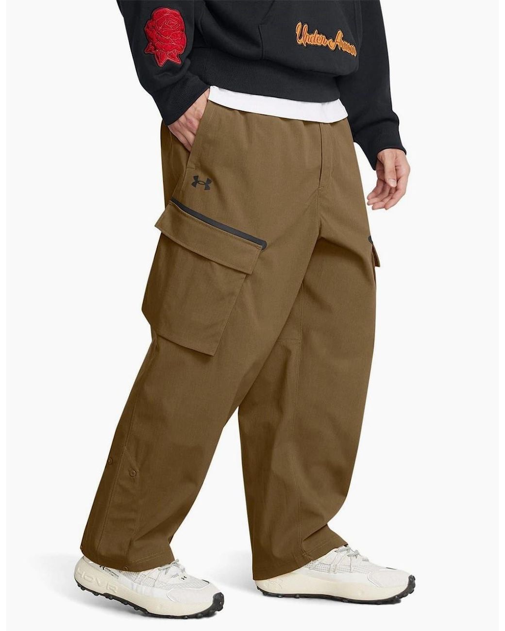 Under Armour Natural Solid Patterned Wide Leg Utility Cargo for men