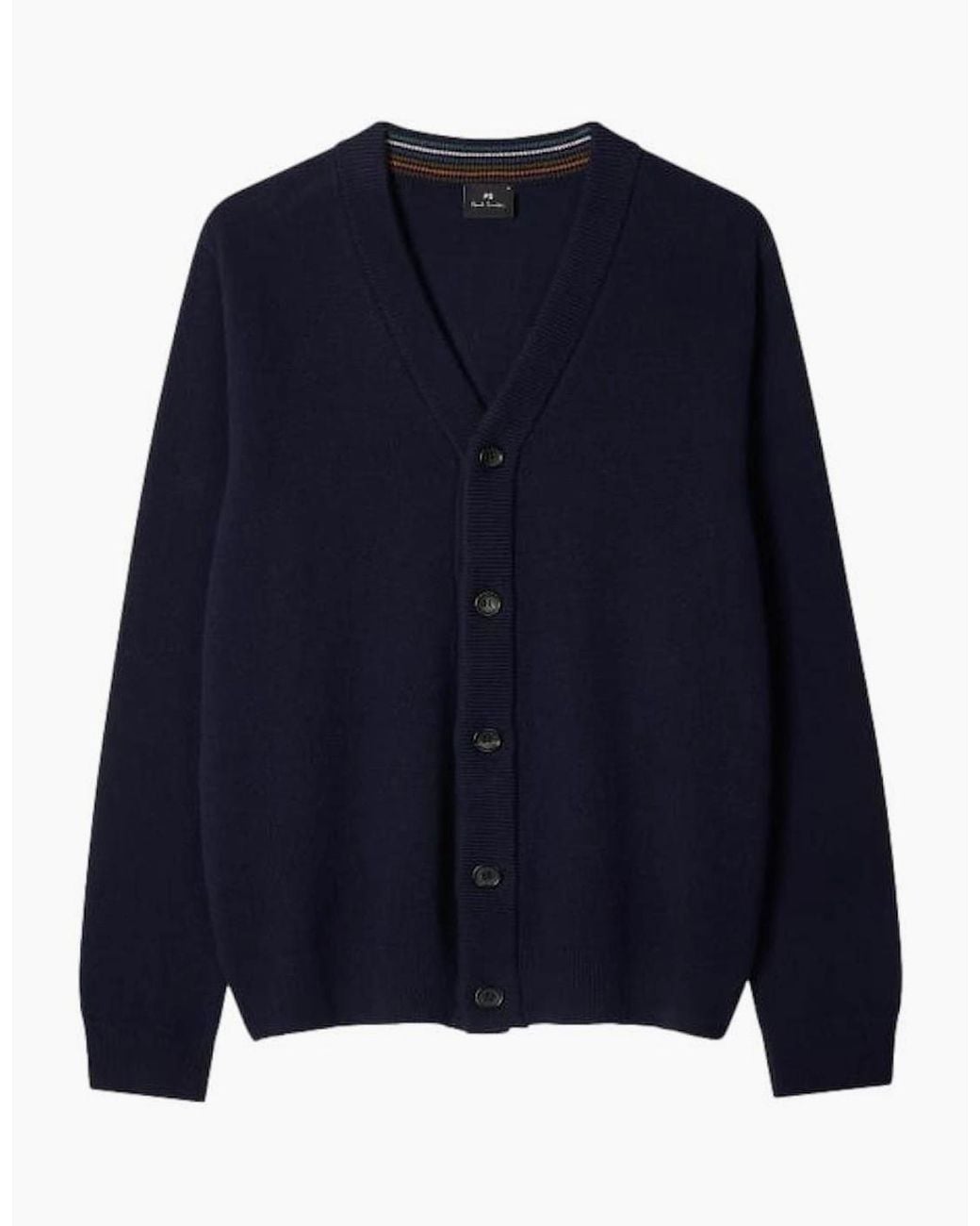 Paul Smith Blue Ps Button Through Cardigan 49 Dk for men