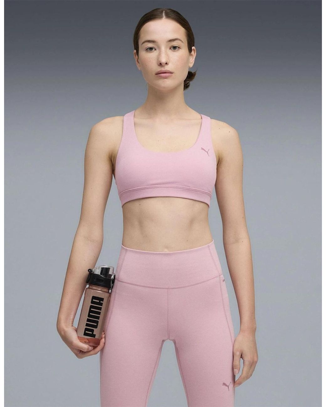 PUMA Pink Cloudspun Mid Non Wired Medium Impact Sports Bra