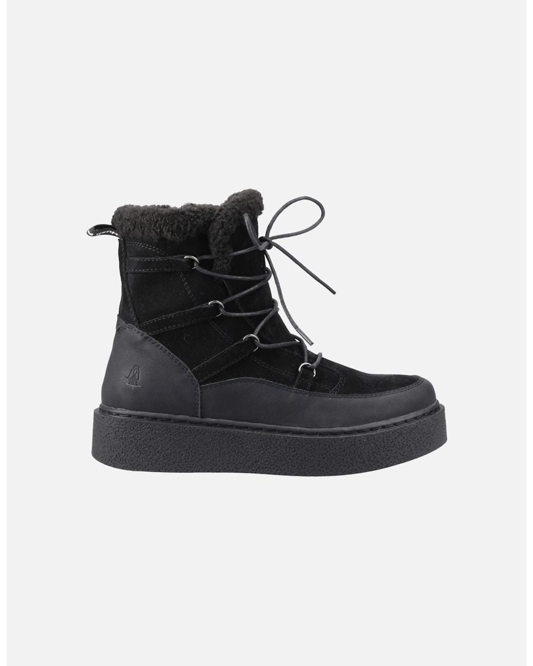 Hush Puppies Black Bronte Suede Winter Mid Calf Boots
