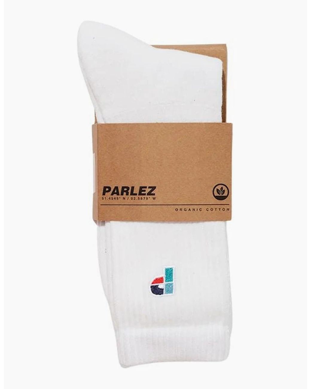 Parlez White Lewis Socks for men